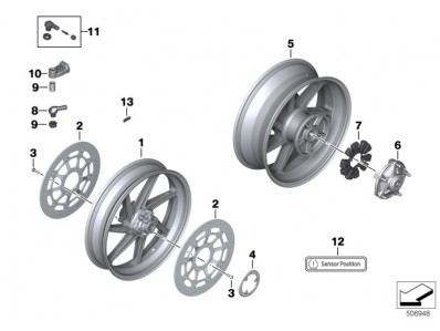 Porta coronas Bmw S1000 RR 2021 - 2025