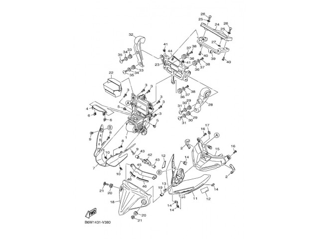 Soporte intermitentes delanteros Yamaha MT-03 2020 - 2021