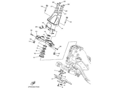Embellecedor tija inferior Yamaha TMAX 530 ABS 2015 - 2016