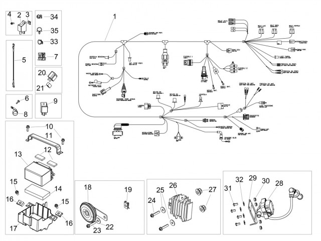 Caja porta batería Aprilia SX 125 2021 - 2024