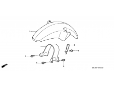 Aleta delantera Honda Transalp 650 2000 - 2004