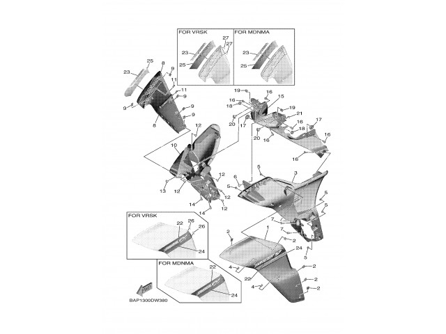 Faldon derecho Yamaha Tracer 9 2021 - 2024