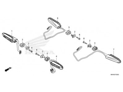 Intermitente trasero izquierdo Honda NC 750 X DCT 2021 - 2024