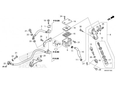 Bomba freno trasero Honda NC 750 X DCT 2021 - 2024