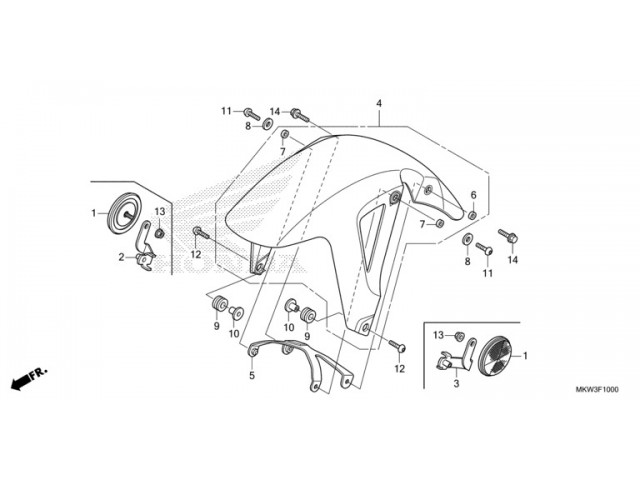 Aleta delantera Honda NC 750 X DCT 2021 - 2024