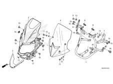Carenado superior central faro Honda NC 750 X DCT 2021 - 2024