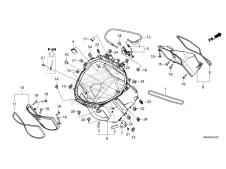 Cofano depósito porta objetos Honda NC 750 X DCT 2021 - 2024