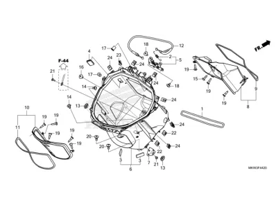 Cofano depósito porta objetos Honda NC 750 X DCT 2021 - 2024