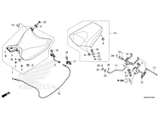 Bisagra asiento pasajero Honda NC 750 X DCT 2021 - 2024