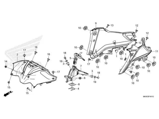Embellecedor clausor Honda NC 750 X DCT 2021 - 2024