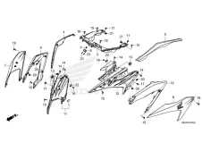 Carenado superior derecho Honda NC 750 X DCT 2021 - 2024