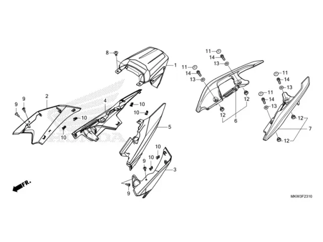 Cacha derecha Honda NC 750 X DCT 2021 - 2024