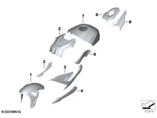 Aleta delantera Bmw S 1000 R 2021 - 2024