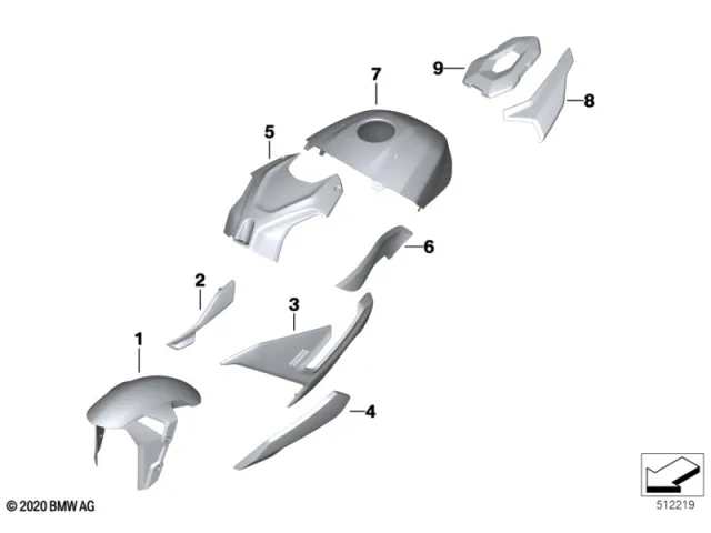 Aleta delantera Bmw S 1000 R 2021 - 2024