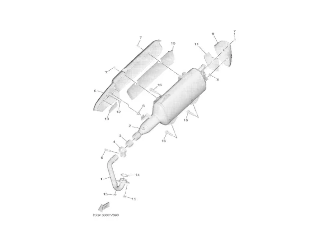 Embellecedor salida silencioso Yamaha Tricity 300 2021 - 2024