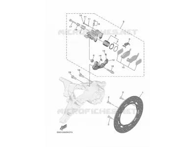 Disco freno trasero Yamaha Tricity 300 2021 - 2024
