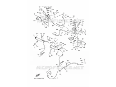Maneta freno delantero Yamaha Tricity 300 2021 - 2024