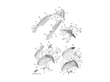 Aleta delantera izquierda Yamaha Tricity 300 2021 - 2024