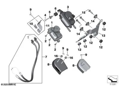 Servo motor válvula escape Bmw S 1000 R 2021 - 2024