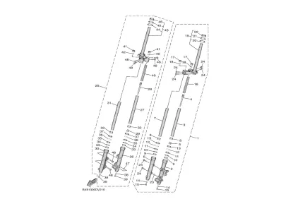Brazo suspensión izquierdo Yamaha Tricity 300 2021 - 2024