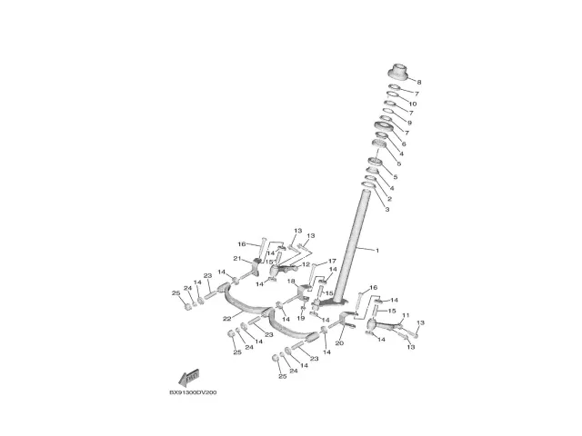 Eje rotulas Yamaha Tricity 300 2021 - 2024