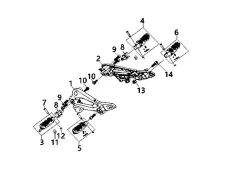 Estribera delantera izquierda Keeway Keeway RKS 125 2024 - 2026