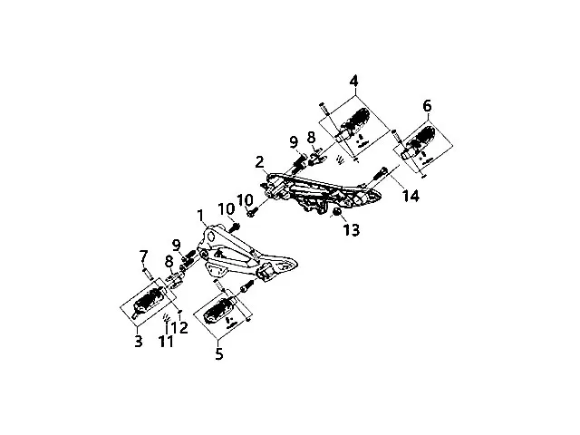 Estribera delantera izquierda Keeway Keeway RKS 125 2024 - 2026