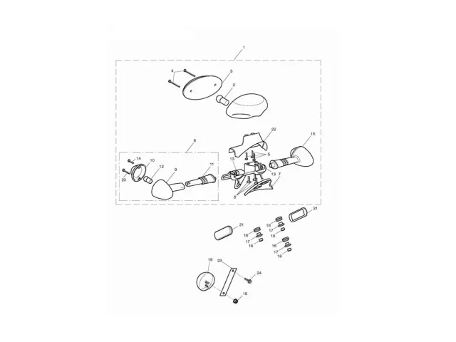 Intermitente trasero derecho Triumph Bonneville 865 2009 - 2014
