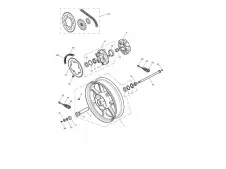 Eje rueda trasera Triumph Bonneville 865 2009 - 2014