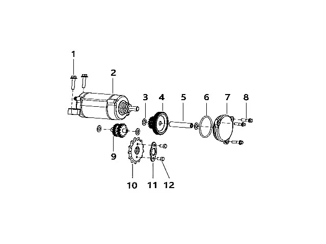 Pinon simple motor arranque Keeway Keeway RKS 125 2024 - 2026