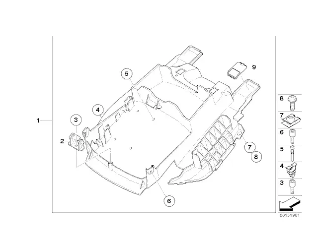 Aleta pase rueda superior K 1200 S 2003 - 2008