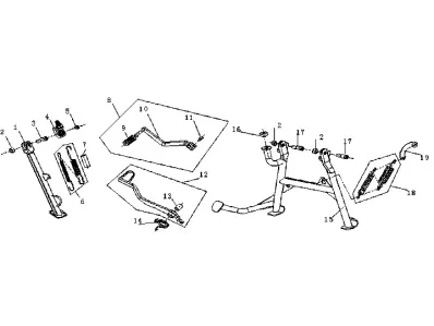 Pedal freno trasero Voge 650 DSX Euro 5 2022 - 2026