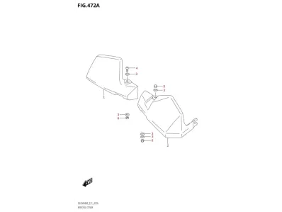 Cubre manetas derecho Suzuki DL V-Strom 650 2021 - 2025