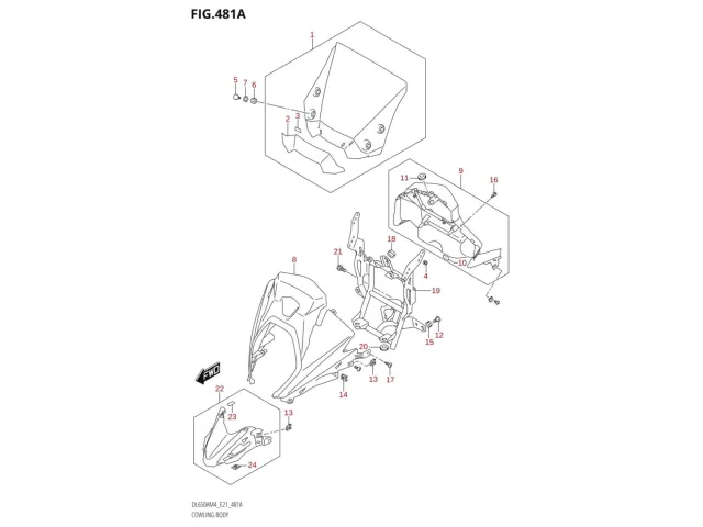 Arana Suzuki DL V-Strom 650 2021 - 2025