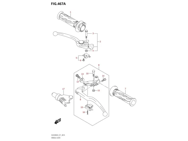 Maneta embrague Suzuki DL V-Strom 650 2021 - 2025