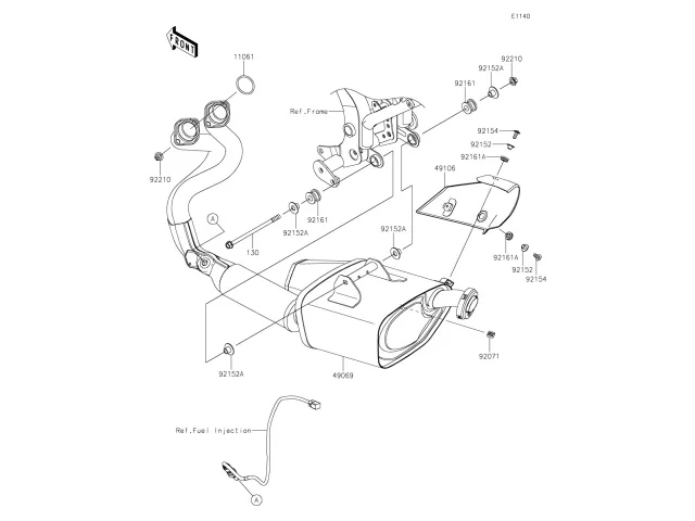 Escape completo Kawasaki Z650 2020 - 2025
