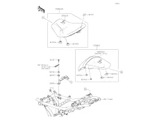Asiento pasajero Kawasaki Z650 2020 - 2025