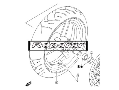 Rueda trasera reparar RIEJU DRAC 50 1988-1999  desguace motos