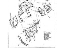 Embellecedor deposito anticongelante YAMAHA R6 600 2001-2002  despiece de moto