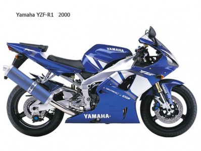 Faldon izquierdo azul blanco YAMAHA R1 1000 2000-2001  desguace motos