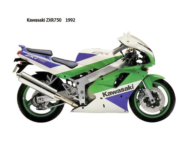 Retrovisor izquierdo verde KAWASAKI ZXR 750 1992-1993  motodesguace