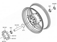 Rueda delantera magnesio usado motogp MARCHESINI R1 1000 2009-2011  repuestos de motos