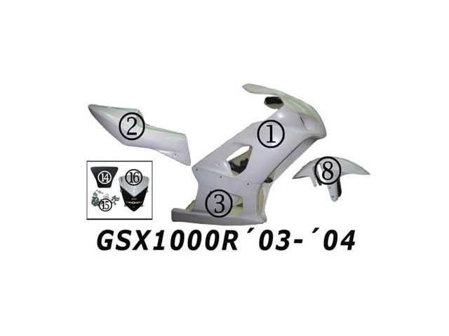 Carenado Circuito suzuki gsx-r1000 2003-04
