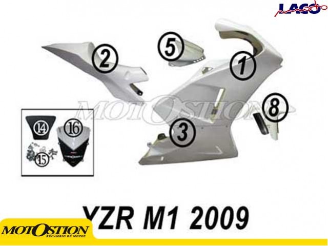 Kit carenados competicion lacomoto LACOMOTO YZR M1 1000 2009-2009