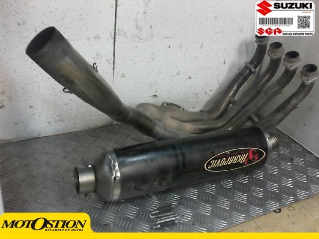 Silencioso con colectores akrapovic SUZUKI GSX 600 R 600 2001-2004  despiece de moto