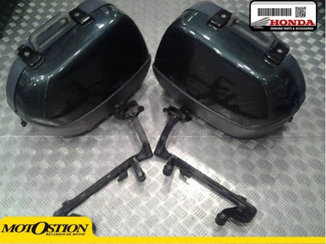 Juego maletas usadas verdes + soportes HONDA PAN EUROPEAN 1100 1990-2000  segunda mano