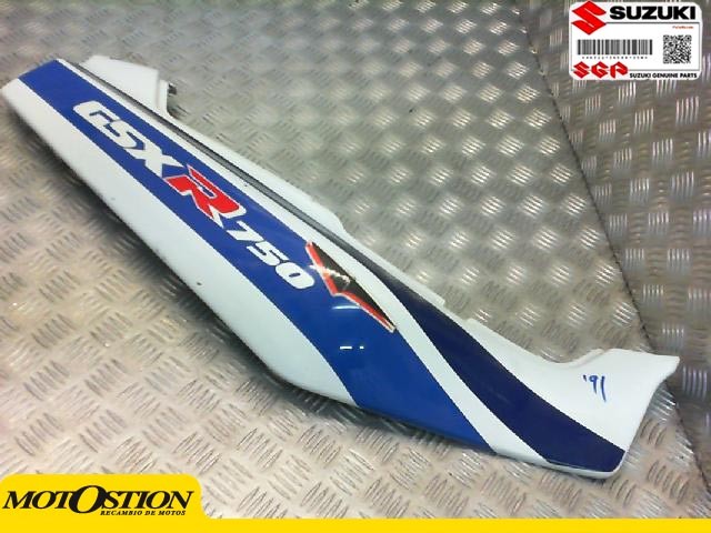 Cacha derecha blanca azul SUZUKI GSX 750 R 750 1991-1992  moto