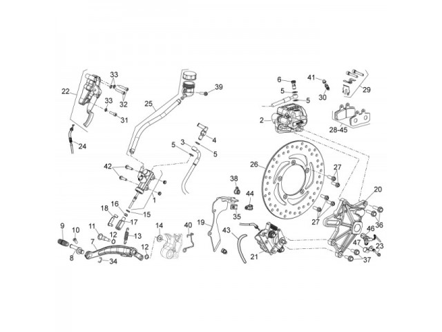 Interruptor de Freno Trasero Aprilia Dorsoduro 750 2008 - 2016