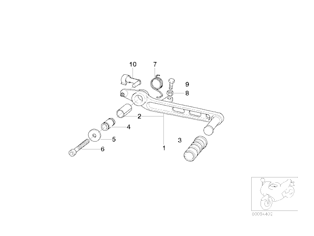 Pedal de freno Bmw R850 r 2003 - 2009