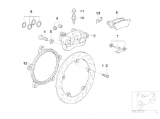 Pinza freno trasera Bmw R1150 rs 2000 - 2005